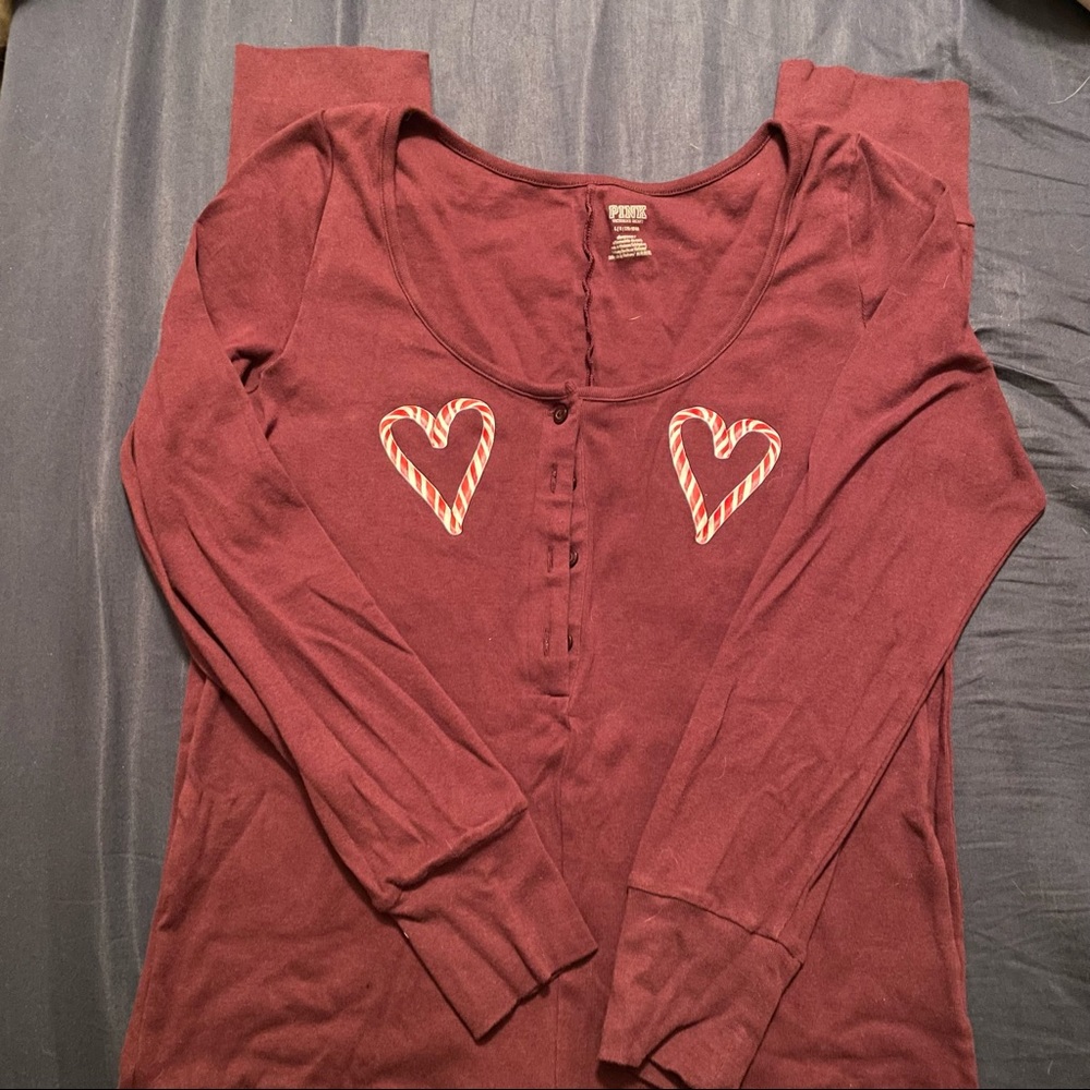 Victoria’s Secret PINK Holiday Pajama Onesie
